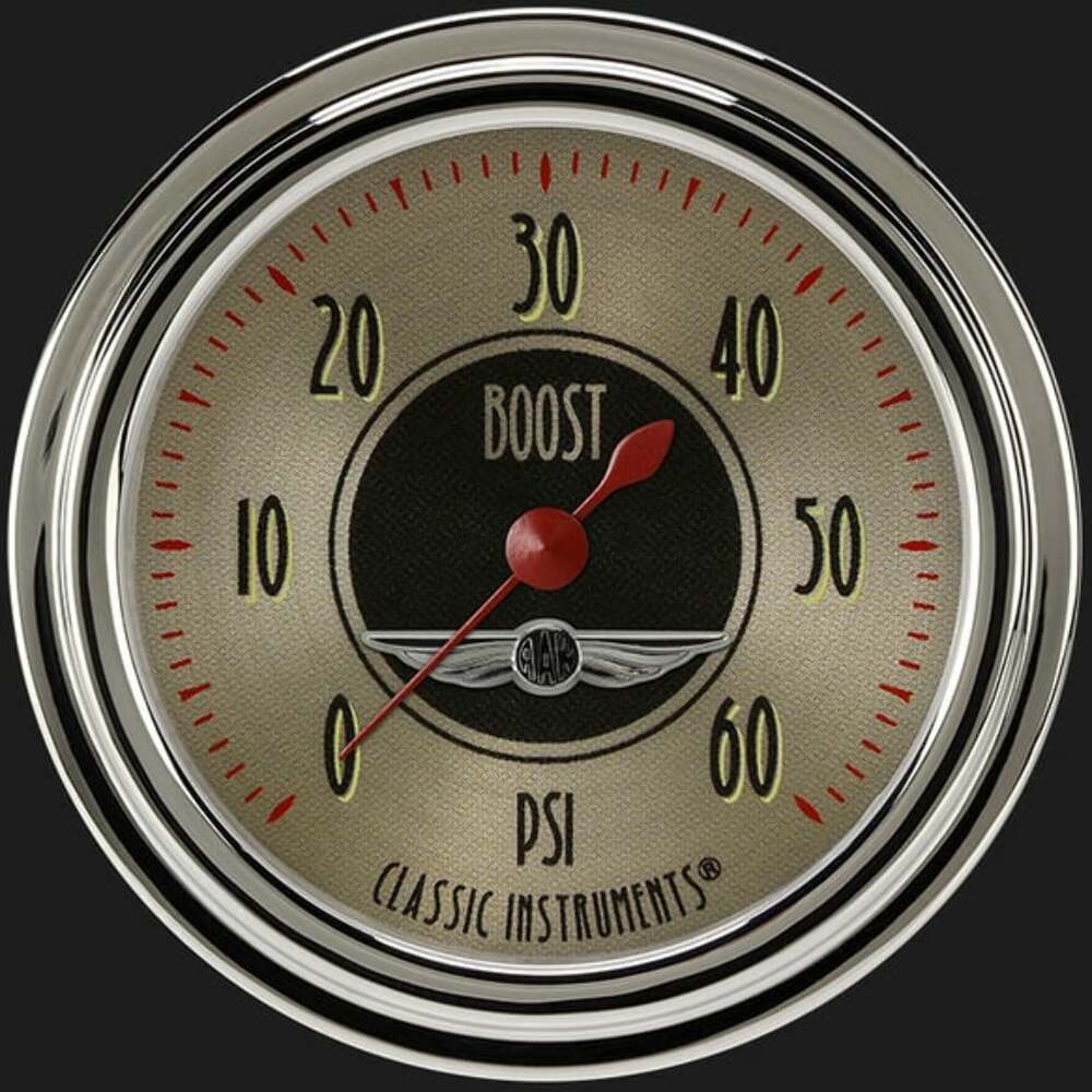 All American Nickel 2 5/8" Boost Gauge, 60 psi AN343SLC