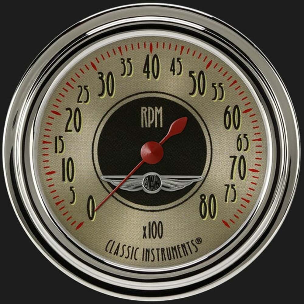 All American Nickel 2 5/8" Tachometer AN383SLC