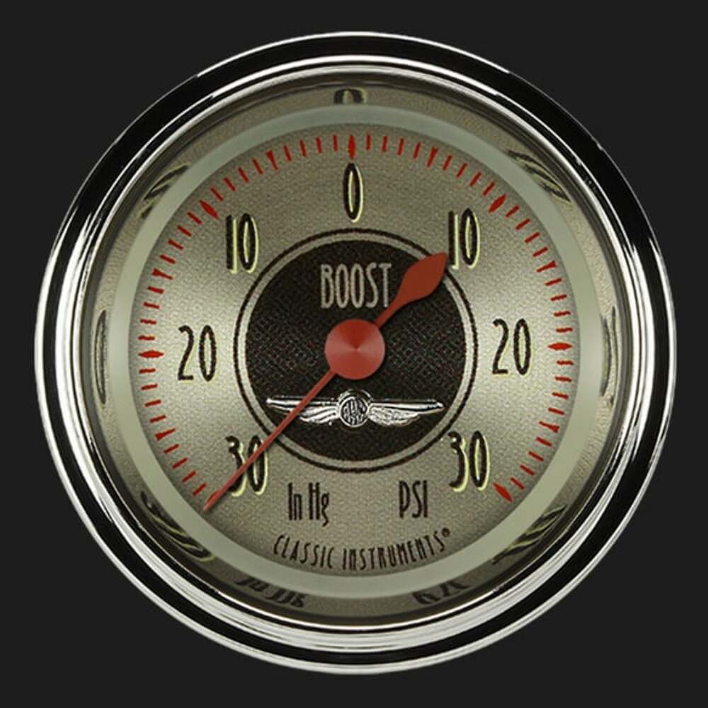 All American Nickel 2 1/8" Boost/Vac Gauge AN141SHC