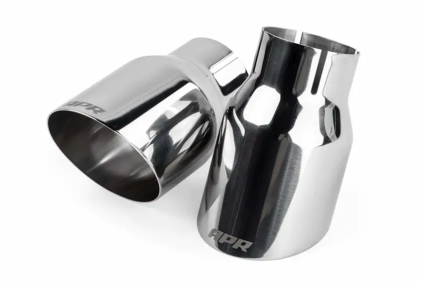 APR Single-Walled 3.5 Slash-Cut Tips (Polished Silver) - Set of 2 - TPK0005
