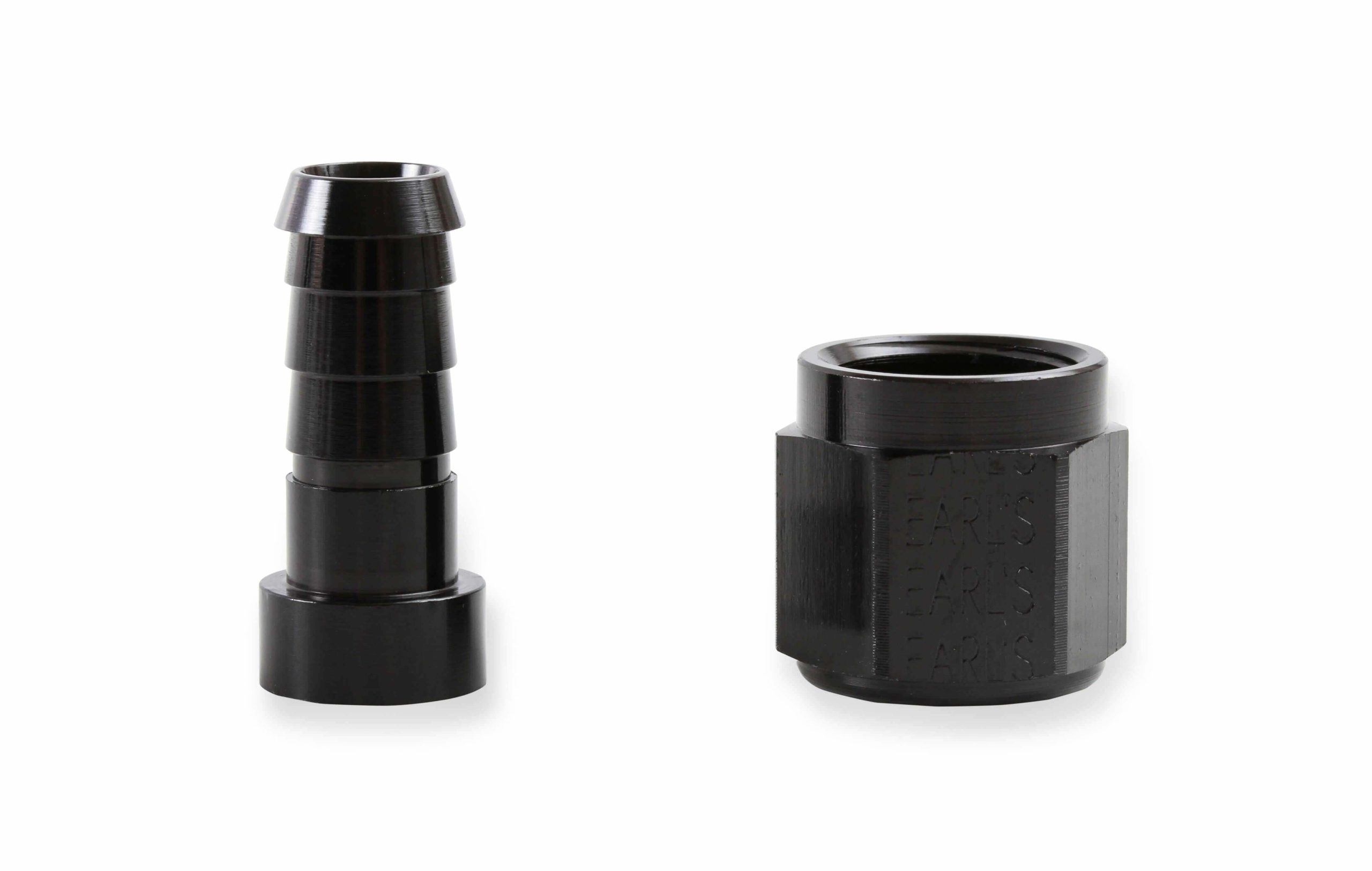 Earls Auto-Crimp Hose End - Straight - Size -6 - Black - AT700106ERL