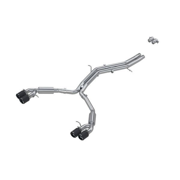 MBRP Exhaust 2.5" Resonator Back, Dual Split Rear,with Quad Carbon Fiber Tips T304 (S46073CF)