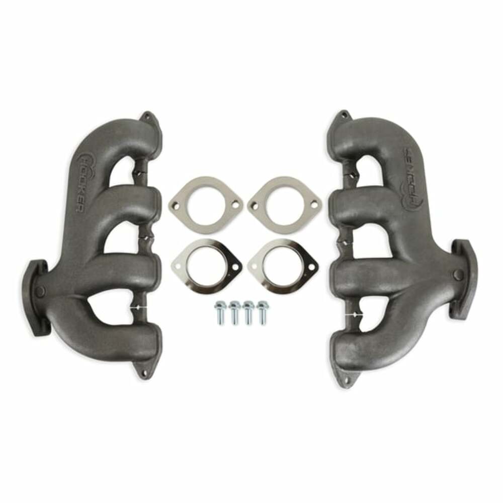 BlackHeart LT Swap Exhaust Manifolds-Rear Dump-Natural Cast - BHS5192