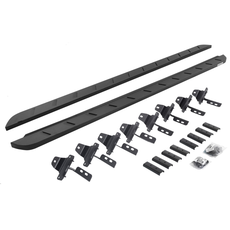 Go Rhino Jeep Gladiator JT 4DR RB10 Slim Running Boards Kit (Incl. Brackets) - Tex. Blk