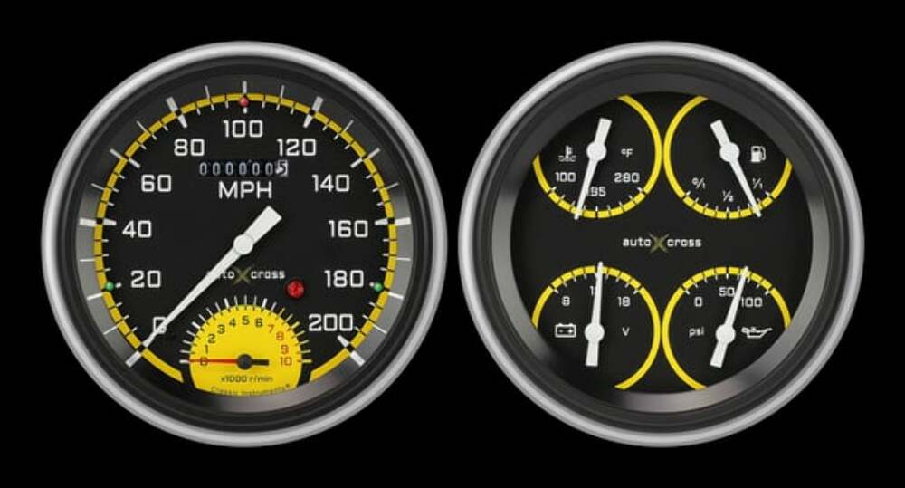 AutoCross Yellow 51-52 Chevy Car Package LS Sending Unit CH51AXY62-LS