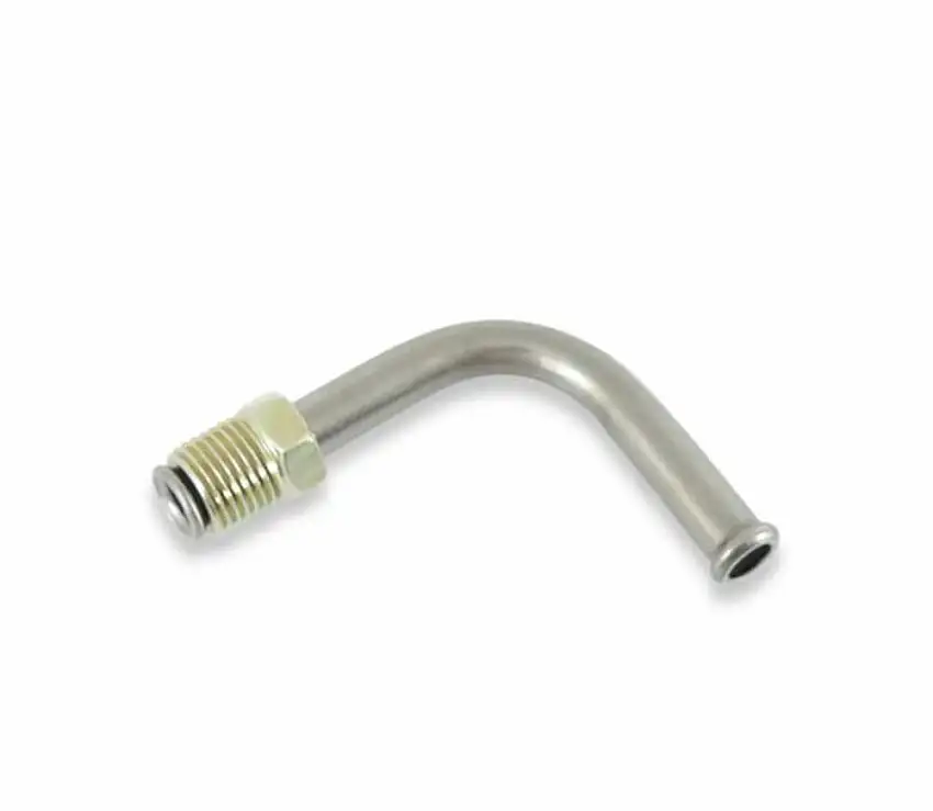 Chevrolet Small Block Fuel Pump Outlet Fitting 90 deg. Hose 5/16 Thread 1/2-20