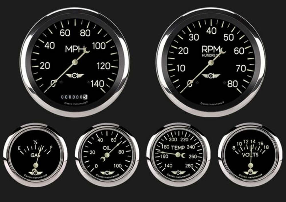 Classic Series Six Gauge Set, 4 5/8" CL951SRC