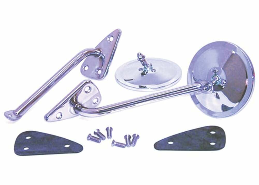Fits 1959 Chevrolet 3B; Complete Mirror Set - Round, Painted COMP2RP