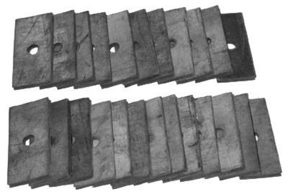 Fits 1958 - 1964 Chevrolet Full Size Pinch-Rail Pads CRP400