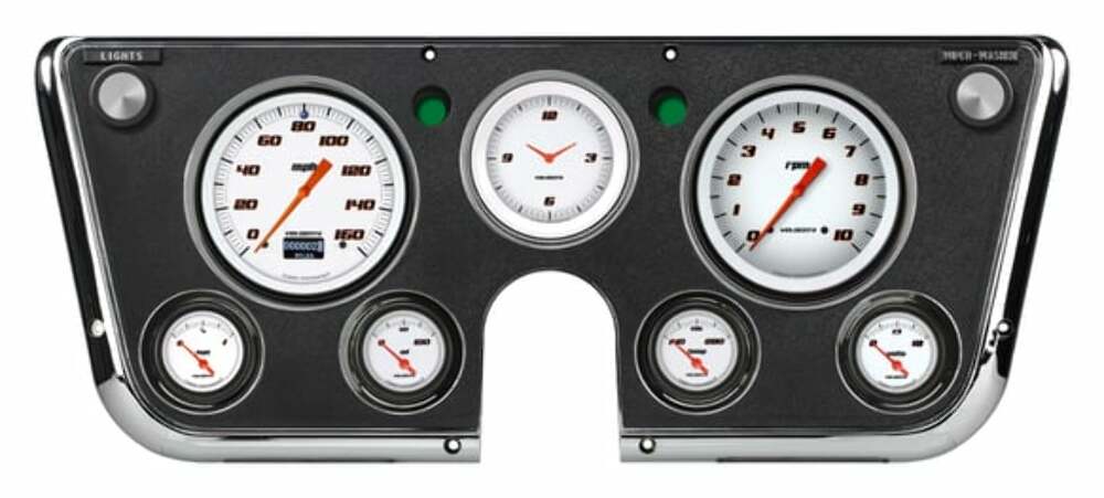 Fits 1967-1972 Chevrolet C10 Pickup Velocity White Instrument Clusters CT67DVSW