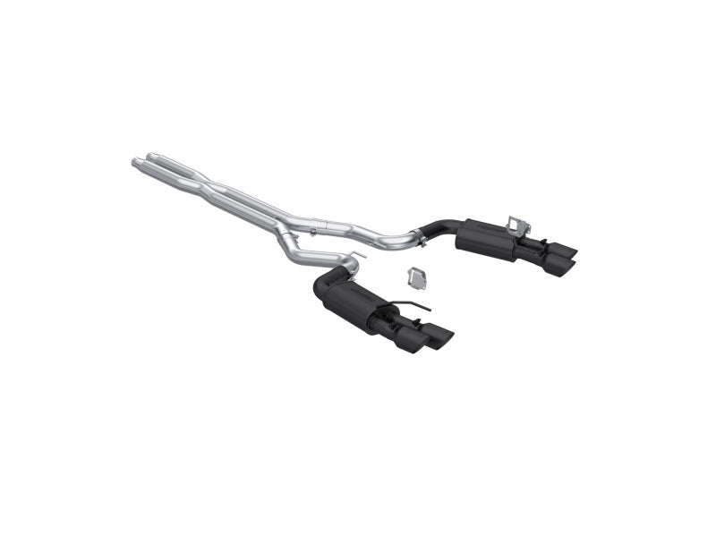 MBRP Ford Mustang GT 5.0L 3in Cat-Back Dual Split Rear - Quad Black Tips