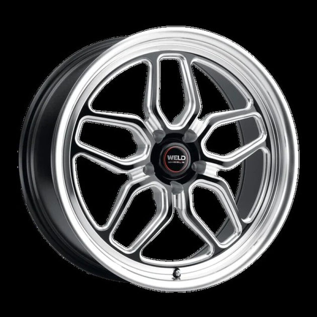 Weld Racing 18x5 Laguna Drag 5x115 ET-33 BS1.7 Gloss BLK MIL DIA 78.1