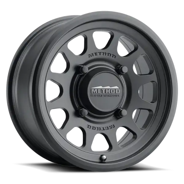 Method MR414 Bead Grip 15x7 / 5+2/38mm Offset / 5x4.5 / 76mm CB Matte Black Wheel