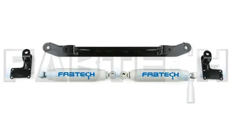 Fabtech 05+ Ford F250/350 4WD Dual Performance Steering Stabilizer - Opposing Style