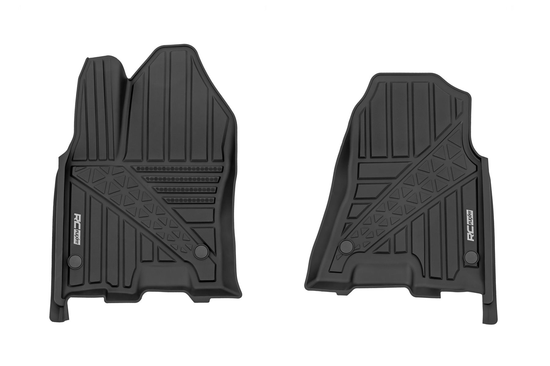 Rough Country Flex-Fit Floor Mats - Front - Crew - Ram 1500 (25) - FF-3143
