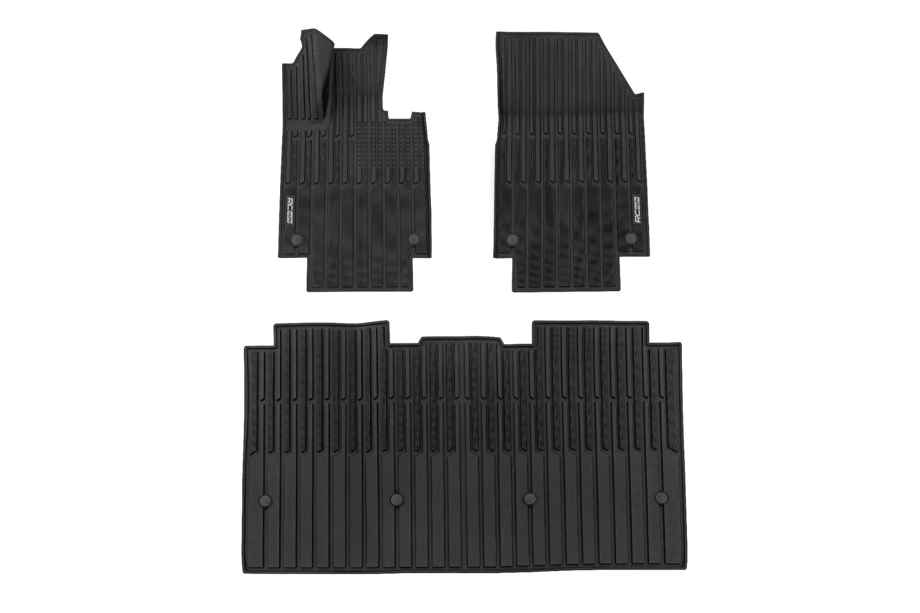 Rough Country Flex-Fit Floor Mats - FR & RR - Tesla Cybertruck (2024-2025) - FF-71502