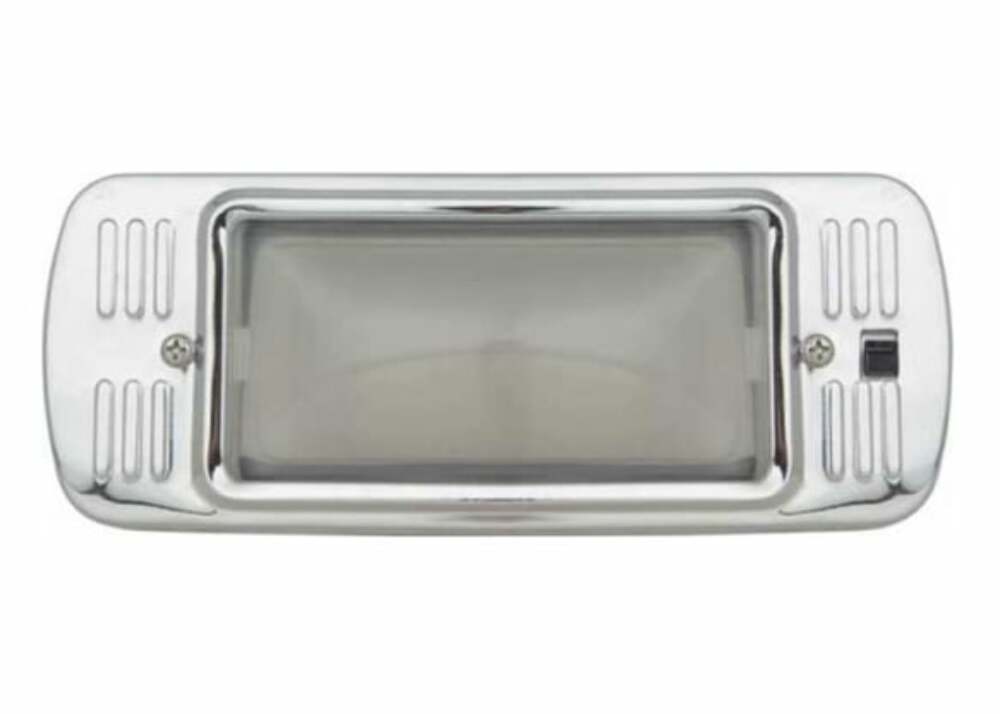 Fits 1947-1954 Chevrolet Truck Dome Lamp Assembly-With Glass Lens-Chrome DLH47CH