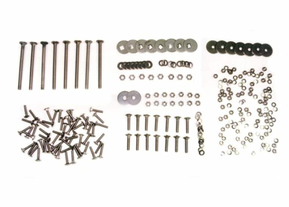 Fits 1951-1953 Chevrolet Truck; Bed Bolt Kit-Short Bed-Step Side-Zinc ZP10353