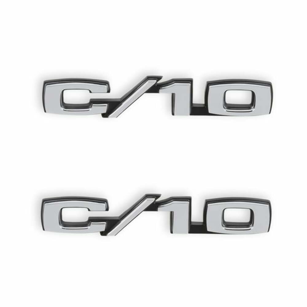 Fits 1969-1970 C/K Series Trucks; C/K Fender Badge Pair - C/10 04-580