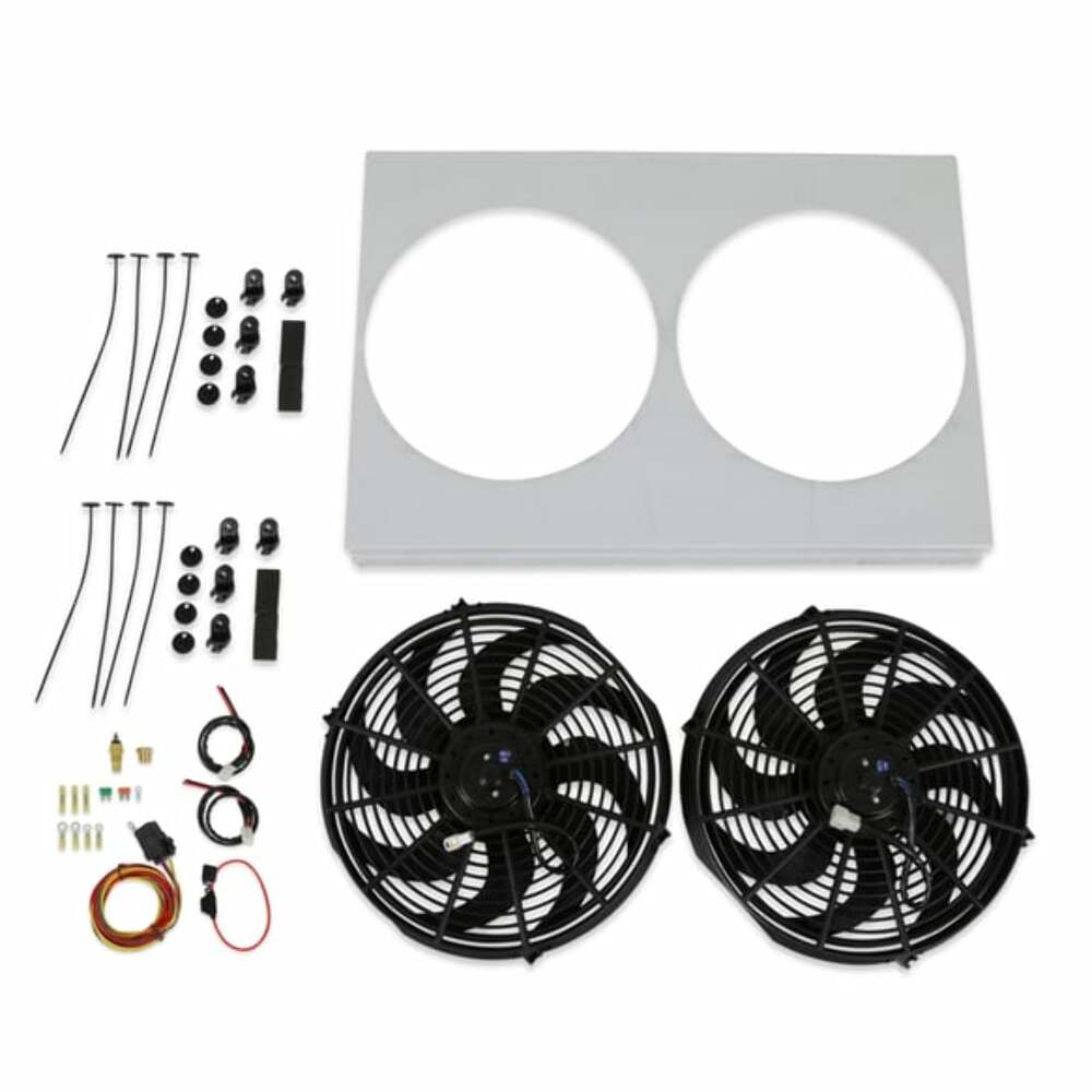 Fits 1987 Chevrolet Blazer; Aluminum Shroud With Fans - V8 AFS87C2