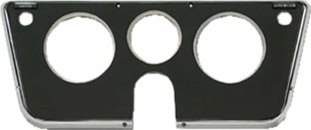 Fits 69-72 Trucks, Blazer/Jimmy Dash Bezel-Without Gauges-Black/Chrome H6068-69