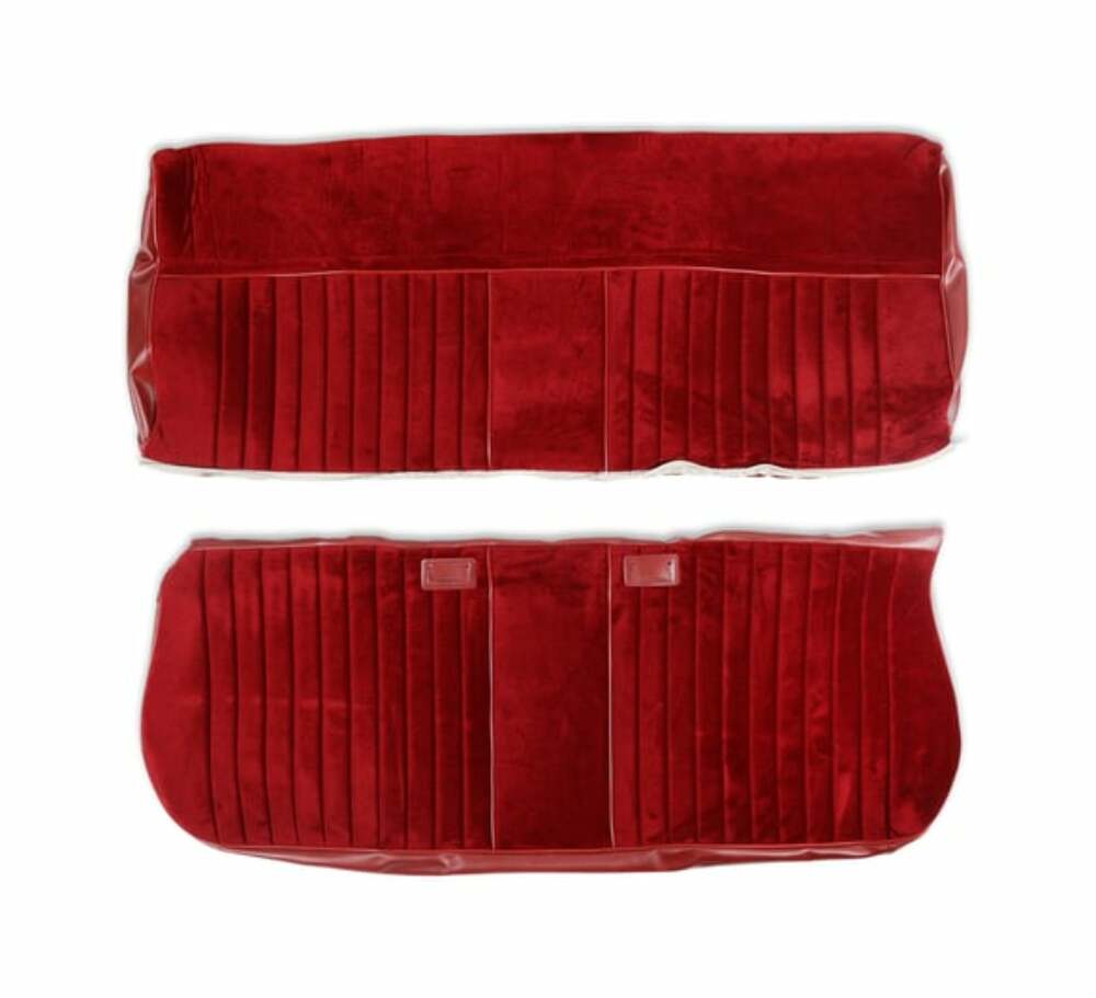 Fits 81-87 C/K Series Pickup Seat Upholstery-Deluxe Pleat-Maroon/Burgundy 05-321
