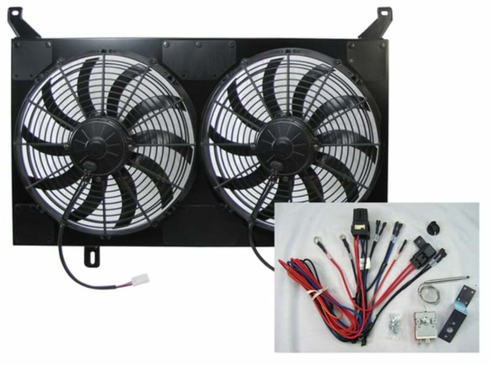 Fits 1969-1972 Chevrolet Blazer; Dual Fan Assembly With Shroud FS072DF