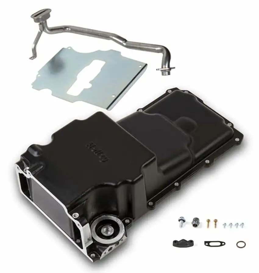 GM LS Swap Oil Pan - Carbon Black Ceramic - additional front clearance - 302-2BK