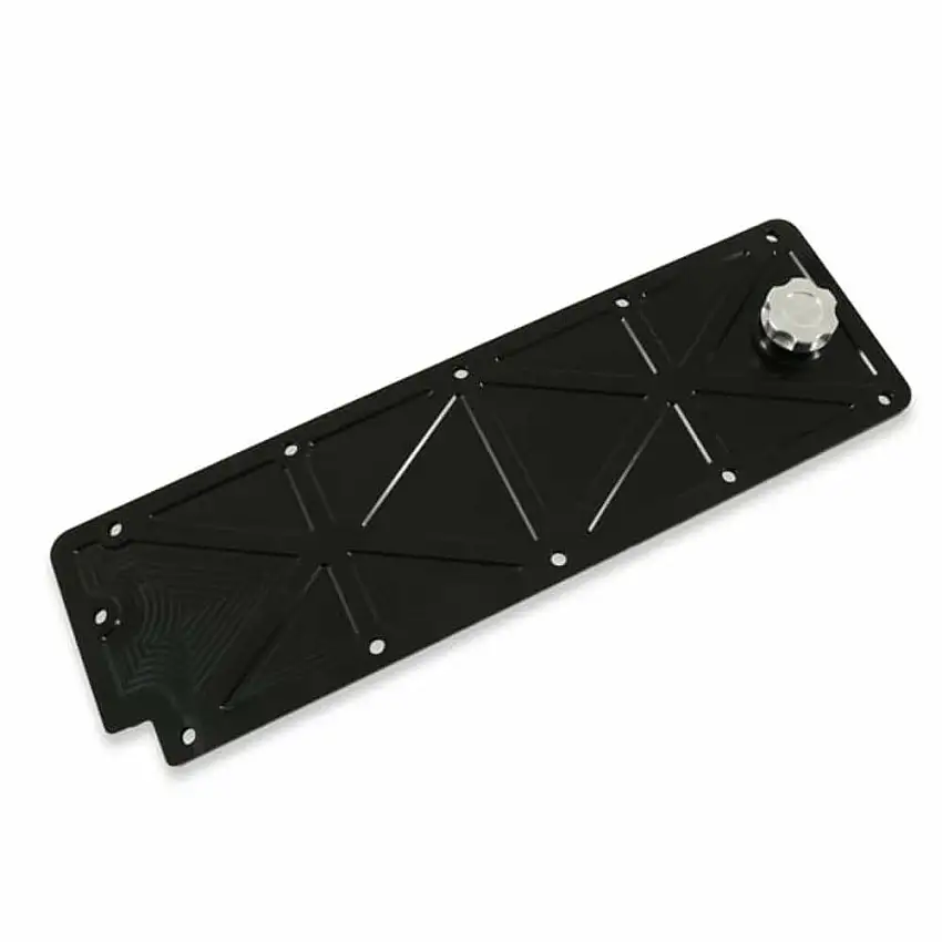 Holley LS Valley Cover with Oil Fill - Black Billet - 241-362