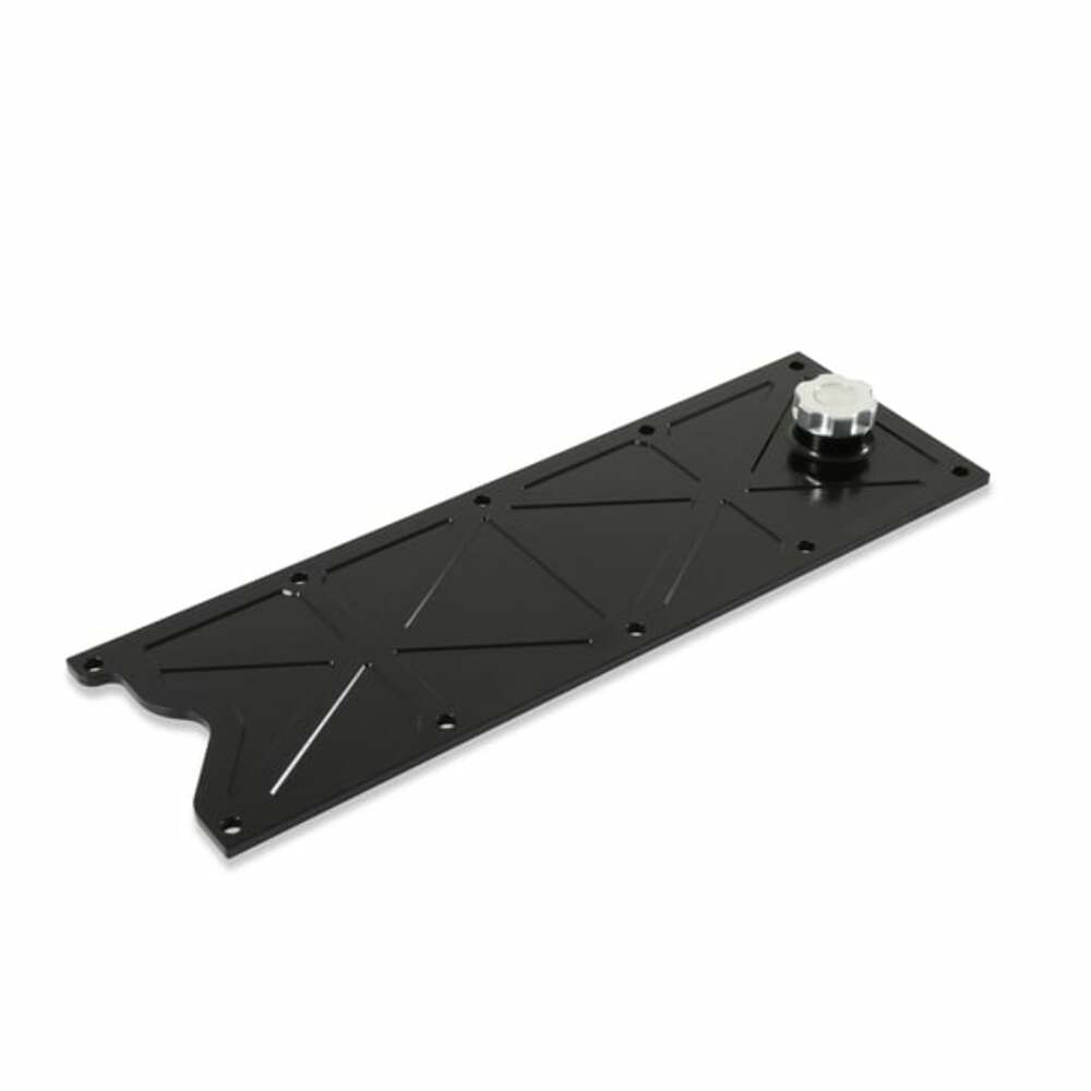 Holley LS Valley Cover with Oil Fill - Black Billet - 241-369