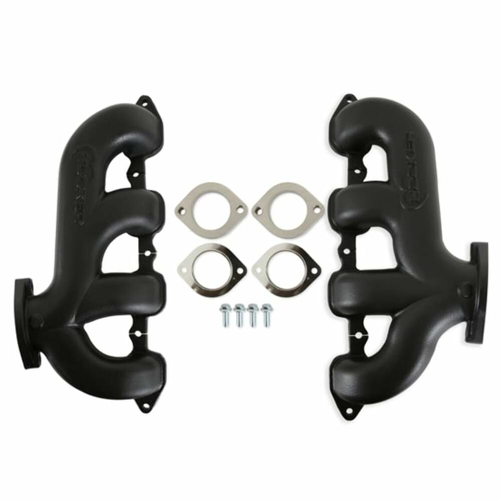 Hooker BlackHeart LT Swap Exhaust Manifolds-Rear Dump-Black - BHS5194