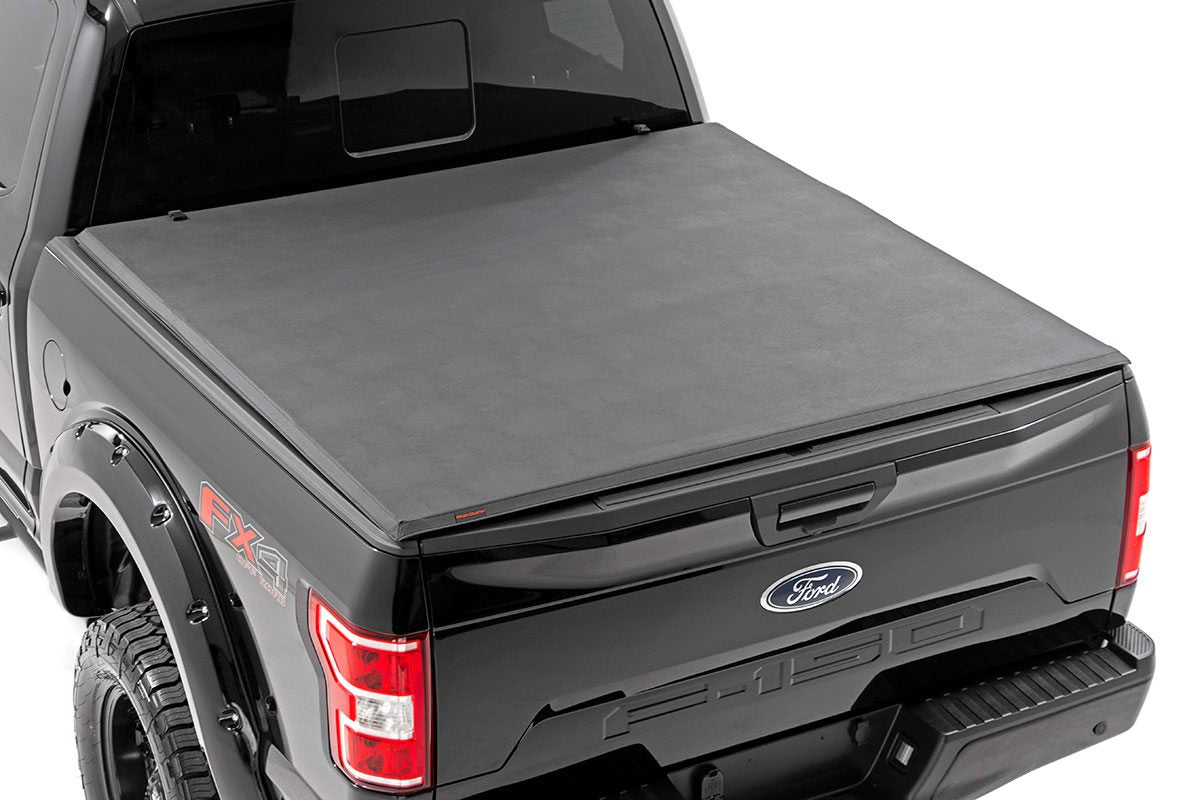 Soft Tri-Fold Bed Cover - 5'7" Bed - Ford F-150 (15-20)/Raptor (17-20)