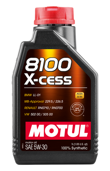 Motul Synthetic Engine Oil 8100 5W30 X-CESS 1L (108944)