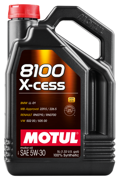 Motul Synthetic Engine Oil 8100 5W30 X-CESS 5L (108946)