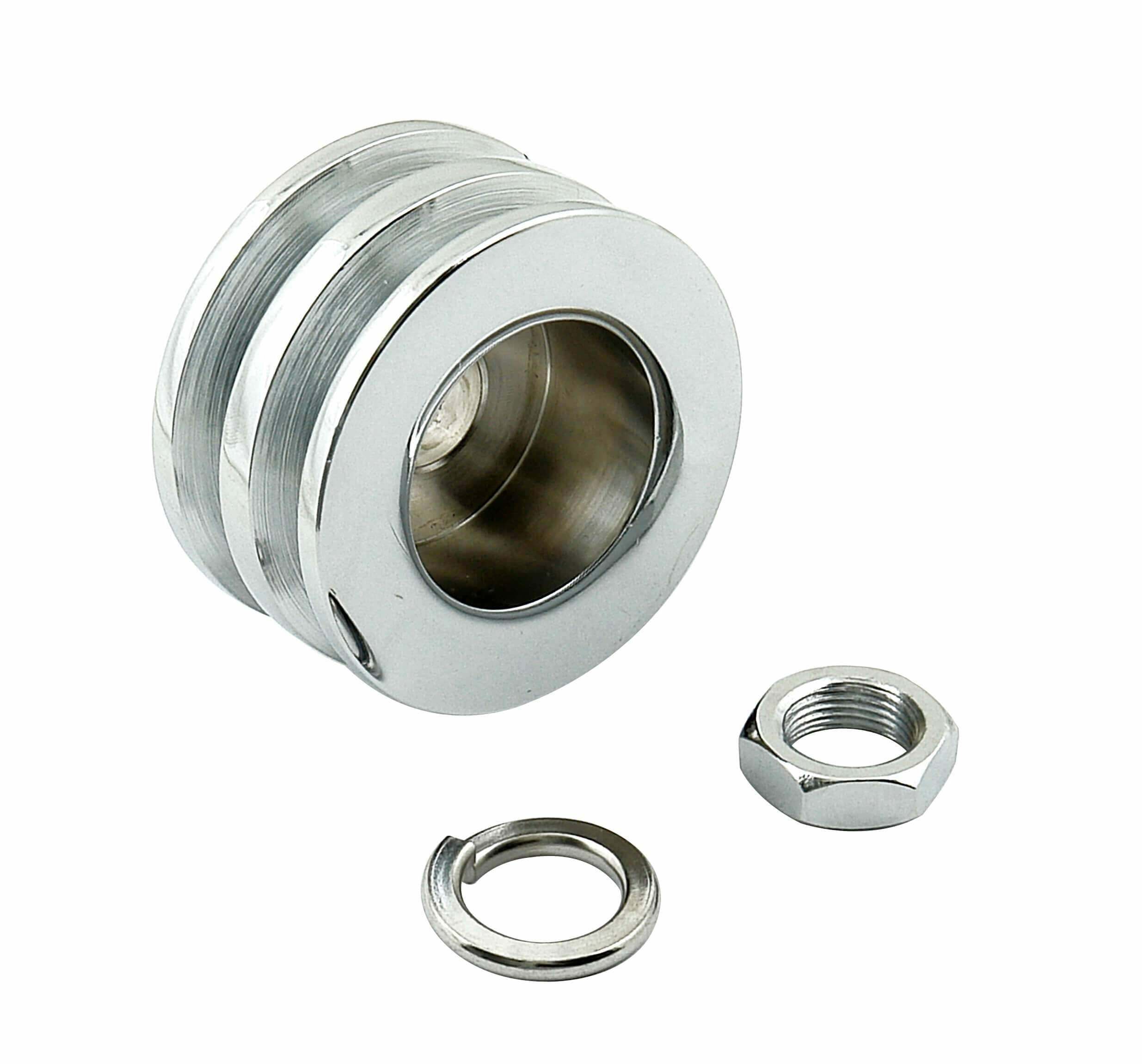 Mr. Gasket Alternator Pulley - Chrome - Double Groove - 6809