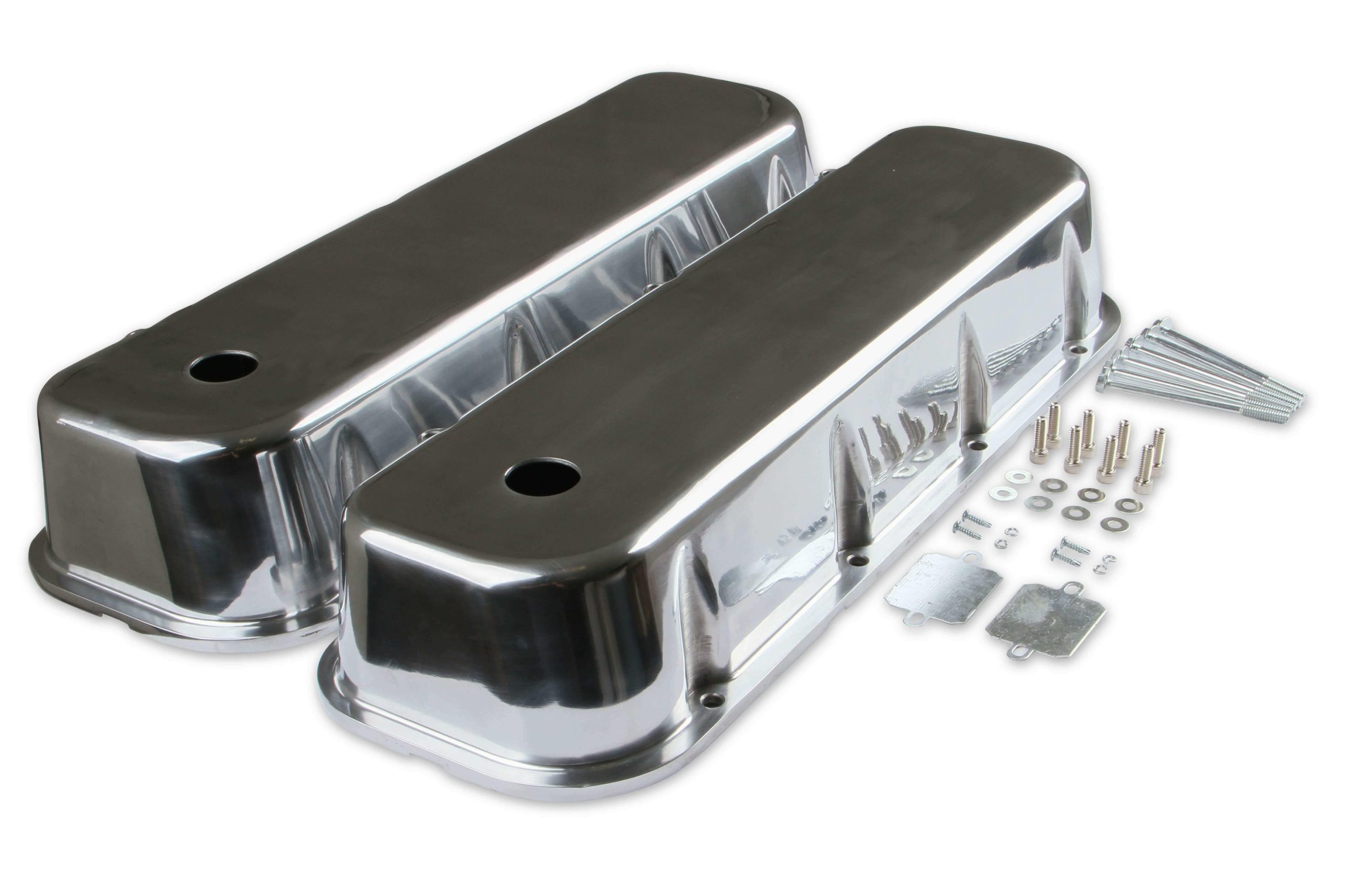 Mr. Gasket Cast Aluminum Tall Valve Covers - Polished - 6858G