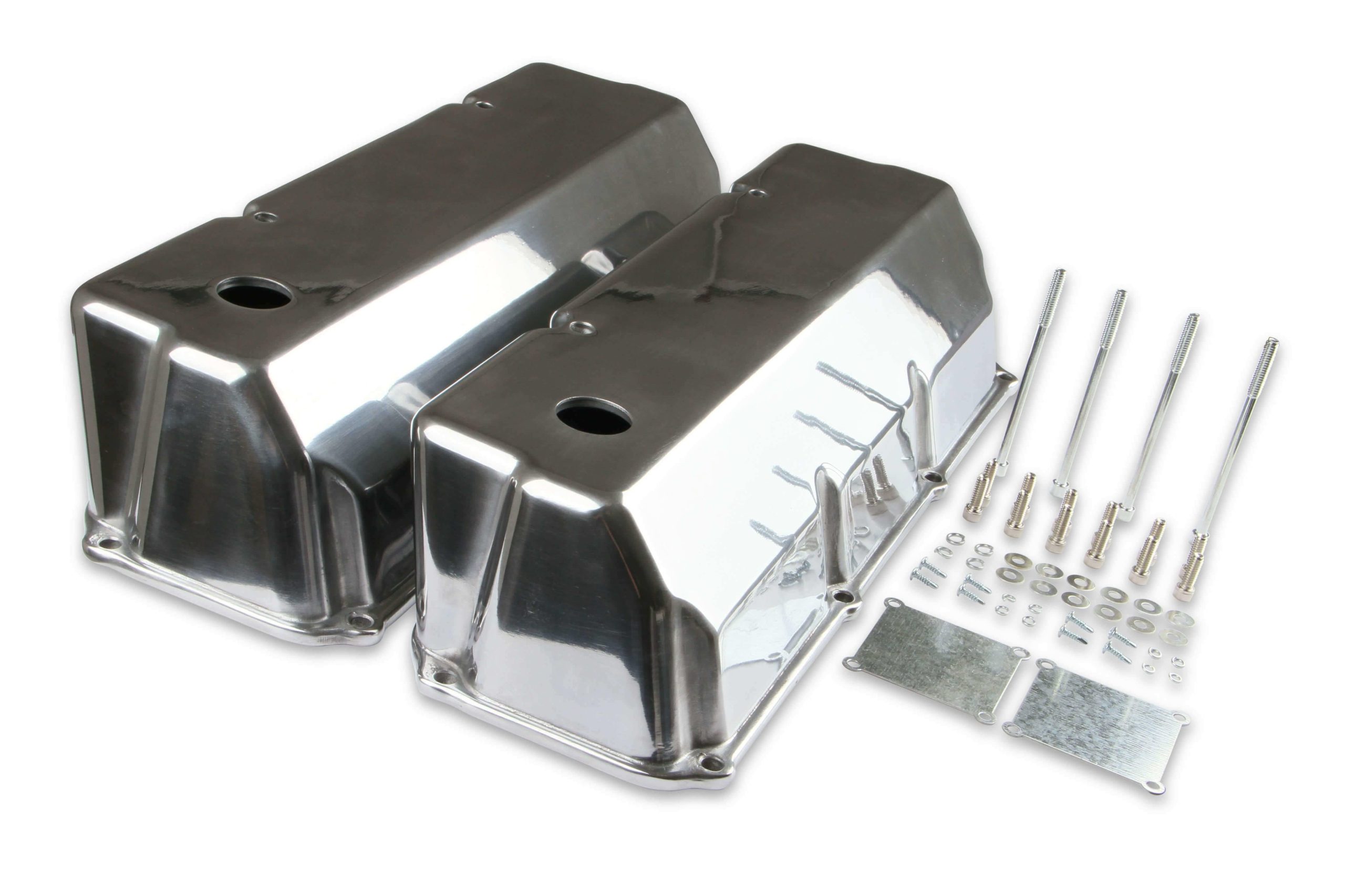 Mr. Gasket Cast Aluminum Tall Valve Covers - Polished - 6890G