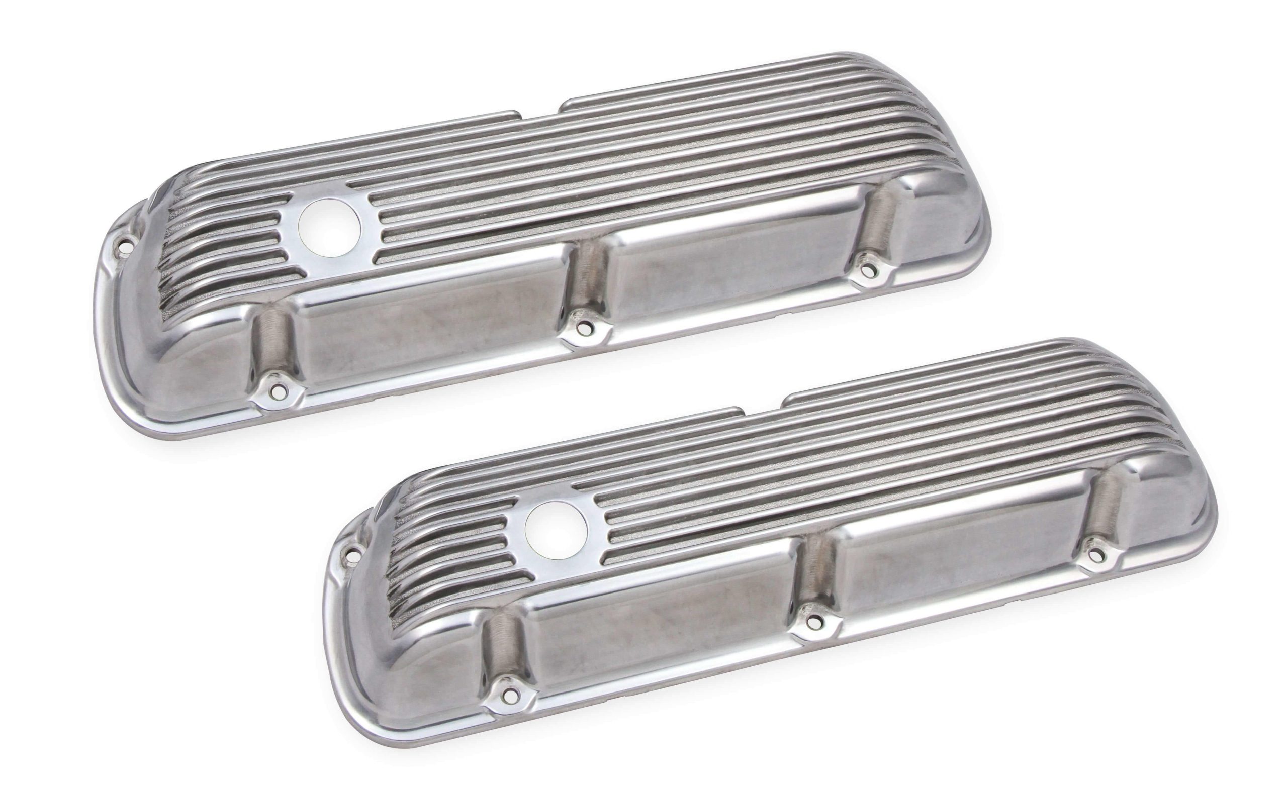 Mr. Gasket Cast Aluminum Valve Covers Pair - Polished - 6861G