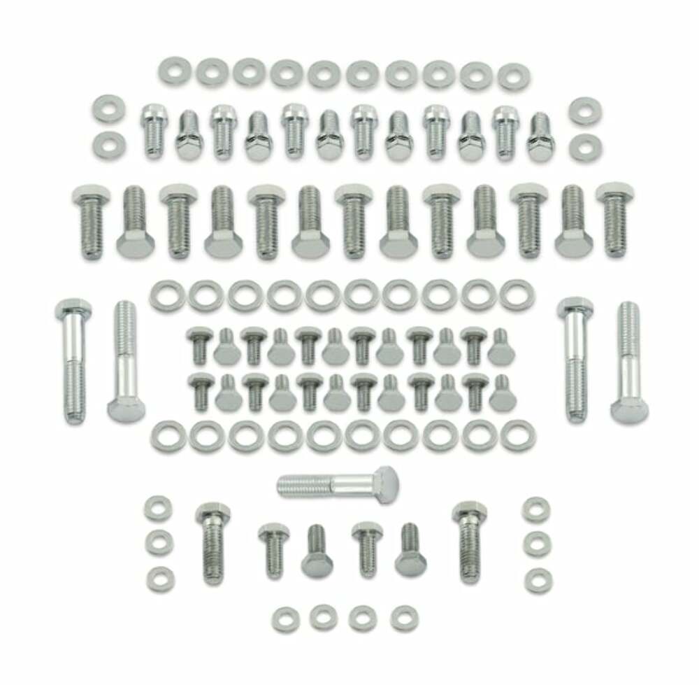 Mr. Gasket Deluxe Engine Bolt Kit - Chrome - 5001