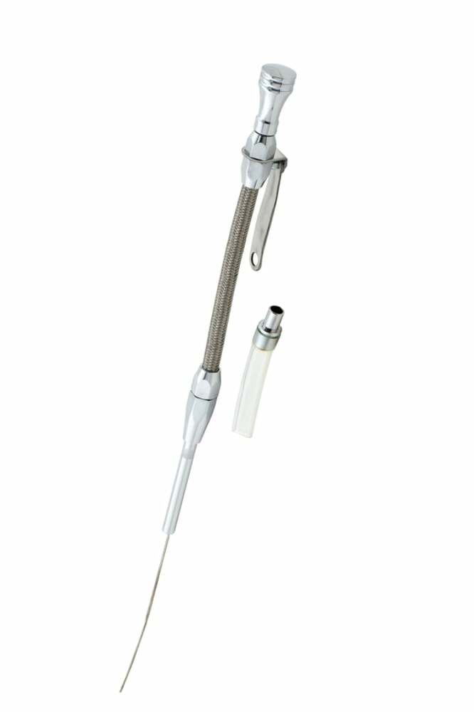 Mr. Gasket Engine Oil Dipstick & Tube - Braided Stainless Steel - 9705G