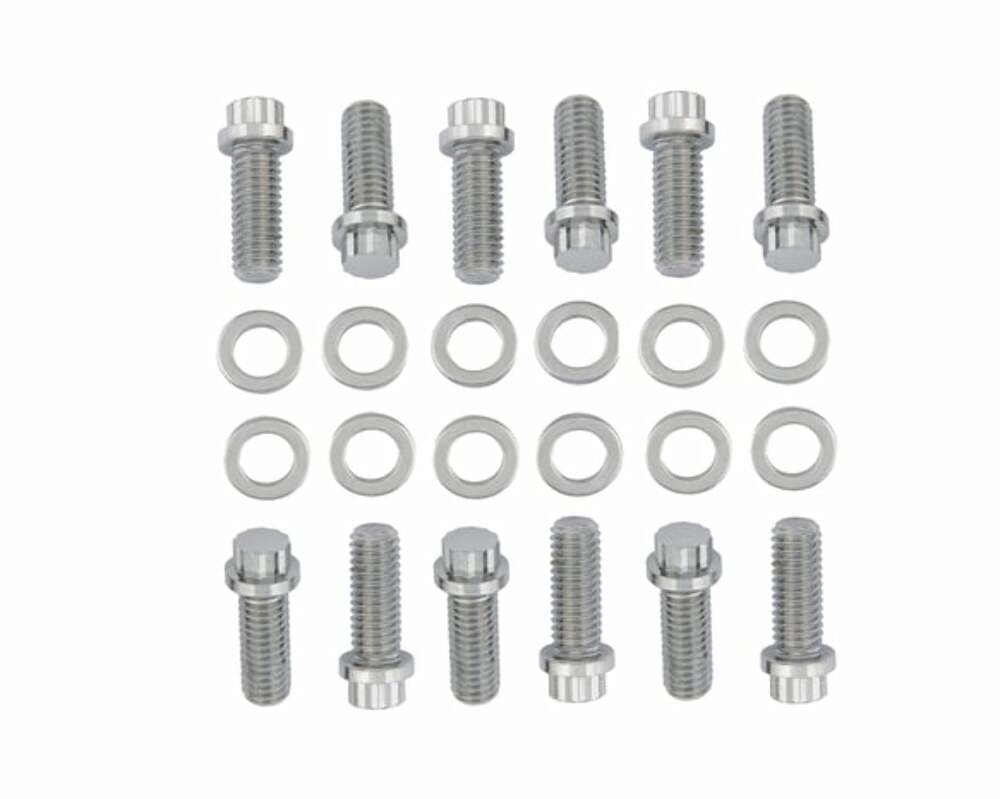 Mr. Gasket Intake Manifold Bolt Set - Chrome - 12-Point - 5003
