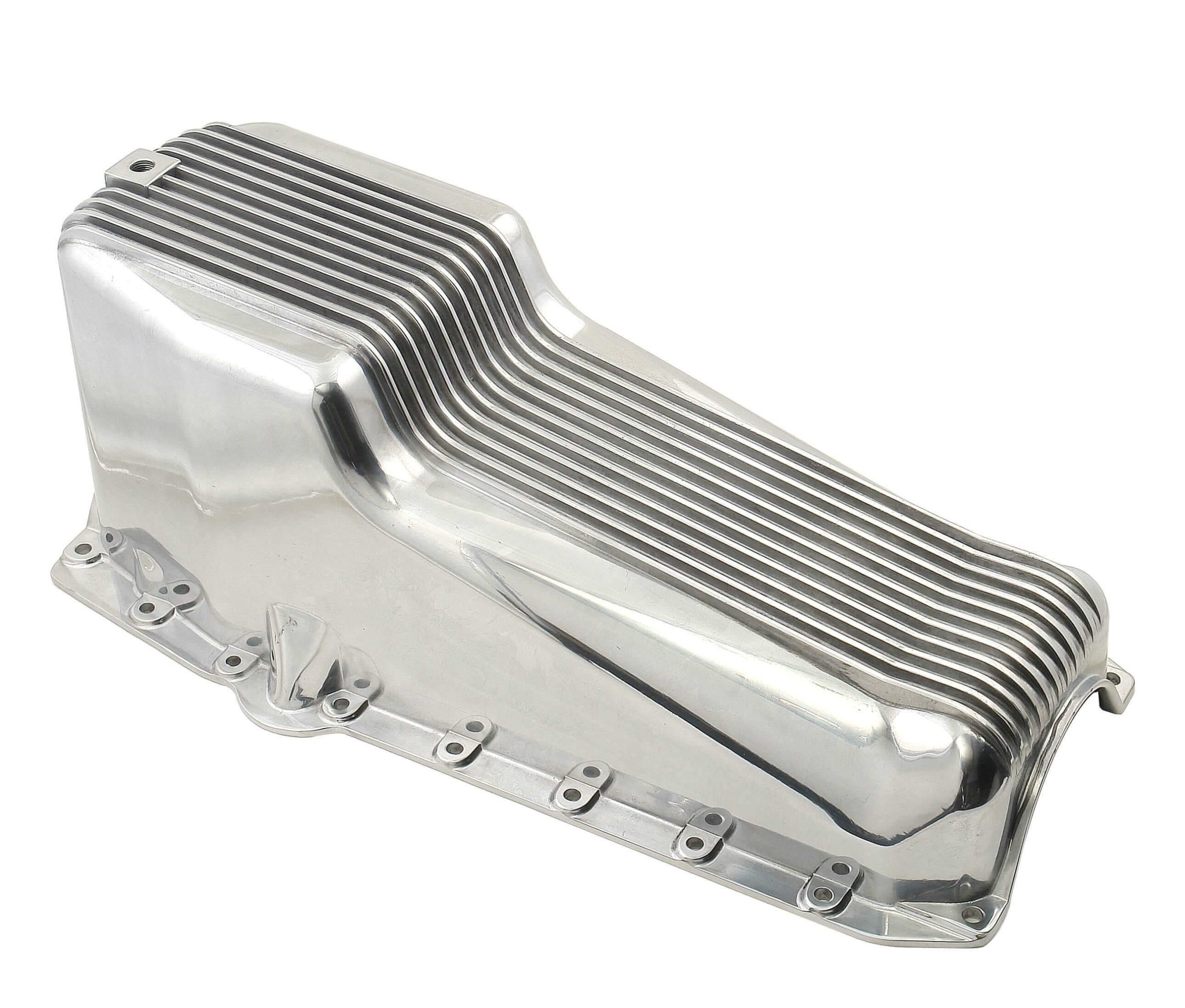 Mr. Gasket Oil Pan - Finned Polished Aluminum - 5415