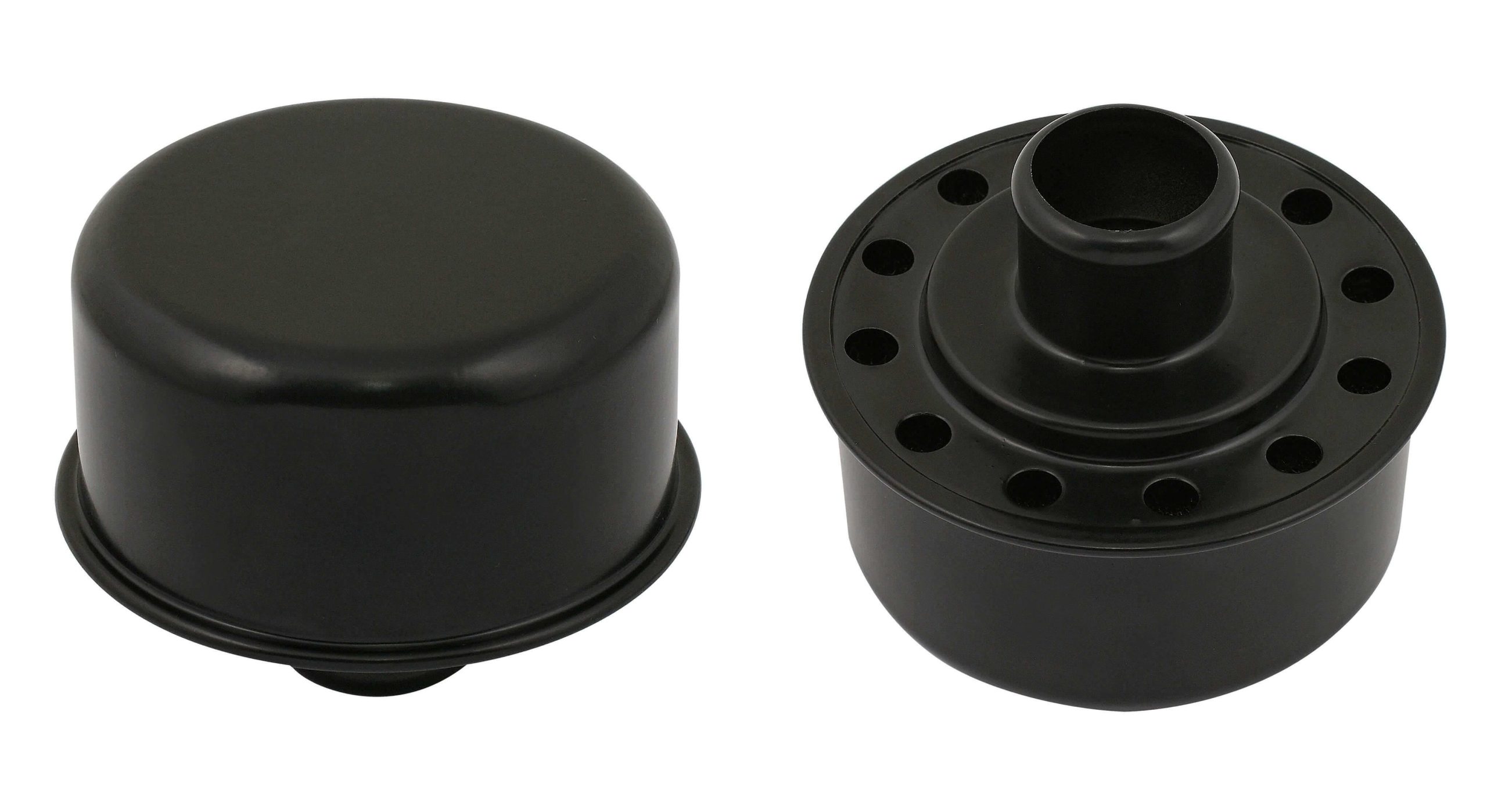 Mr. Gasket Push-On Breather - Flat Black - 9810BP