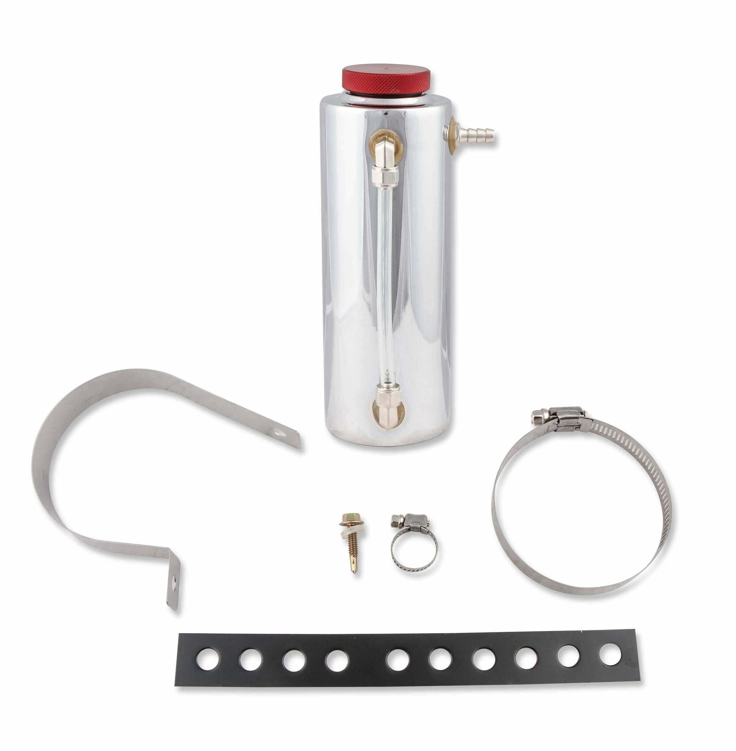 Mr. Gasket Radiator Fluid Reservoir / Recovery Tank - Polished Aluminum - 9135