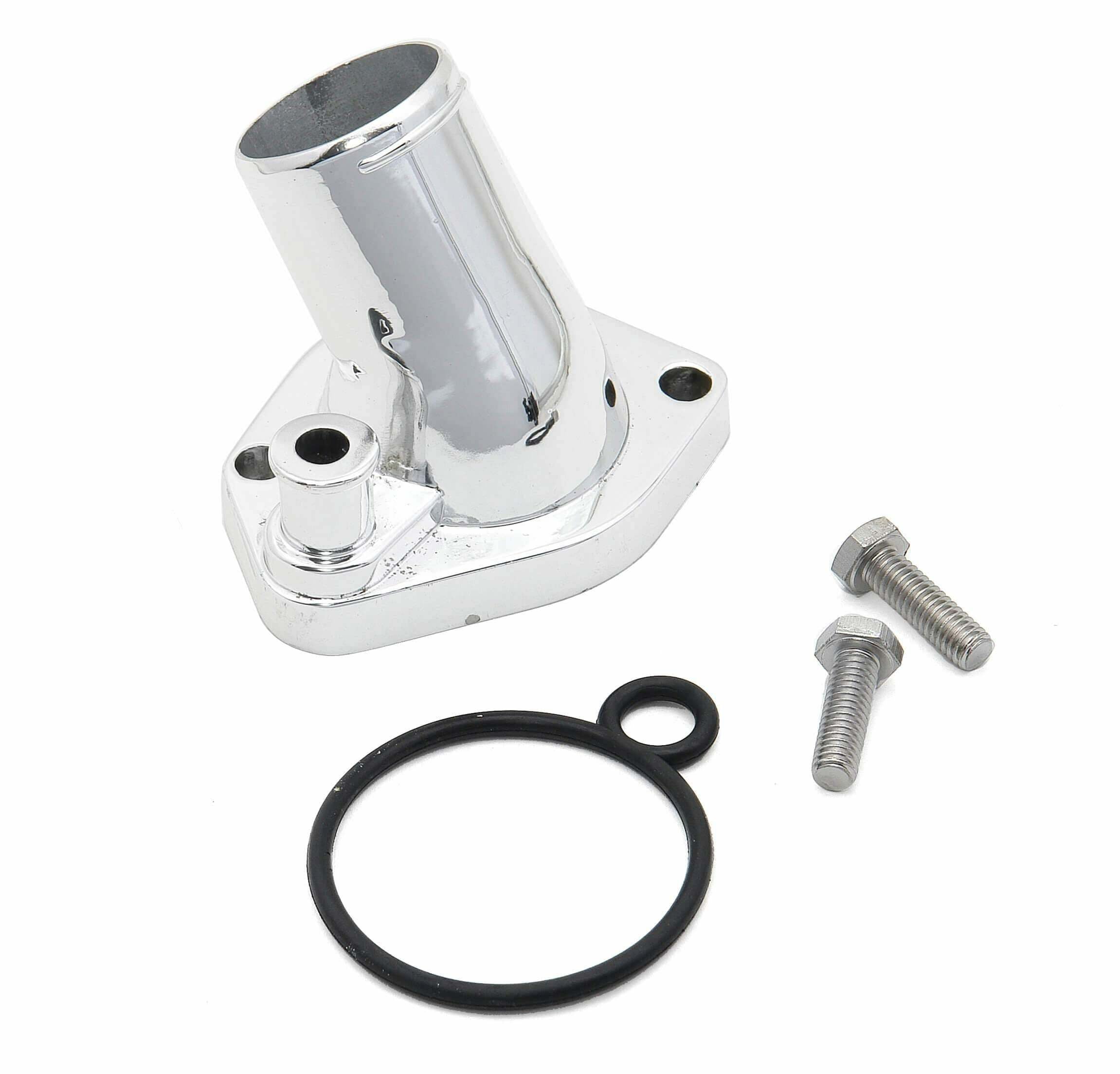 Mr Gasket Thermostat Housing 2662; 160° Fixed Chrome for Ford 260-351W SBF
