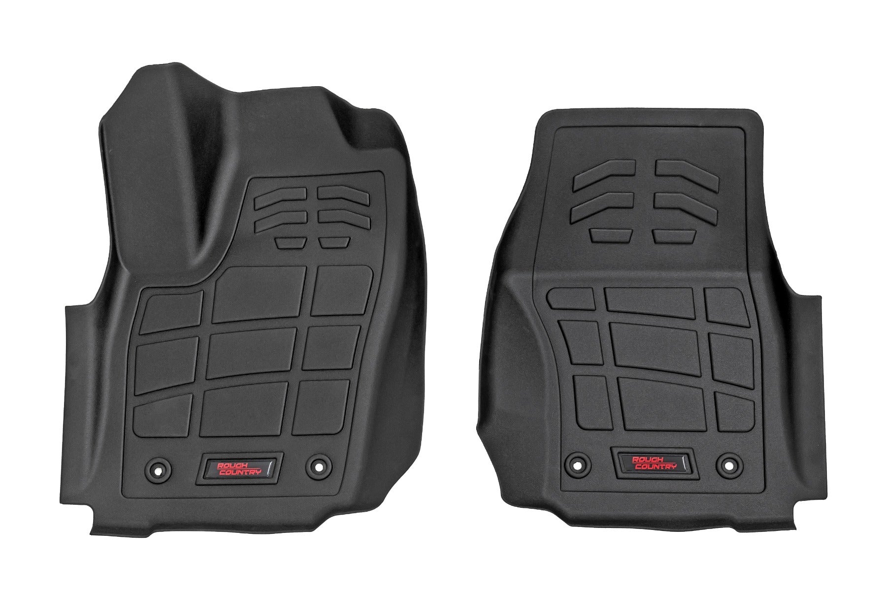 Rough Country Sure-Fit Floor Mats - Front - Double Cab - Toyota Tacoma 2WD/4WD (2024) - SM71223