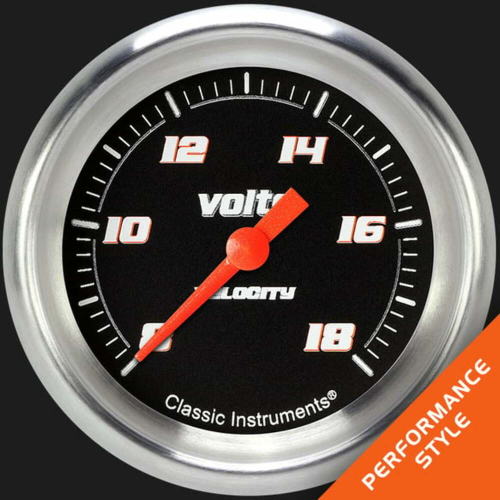 Velocity Black2 5/8" Voltage Gauge VS330BAPF