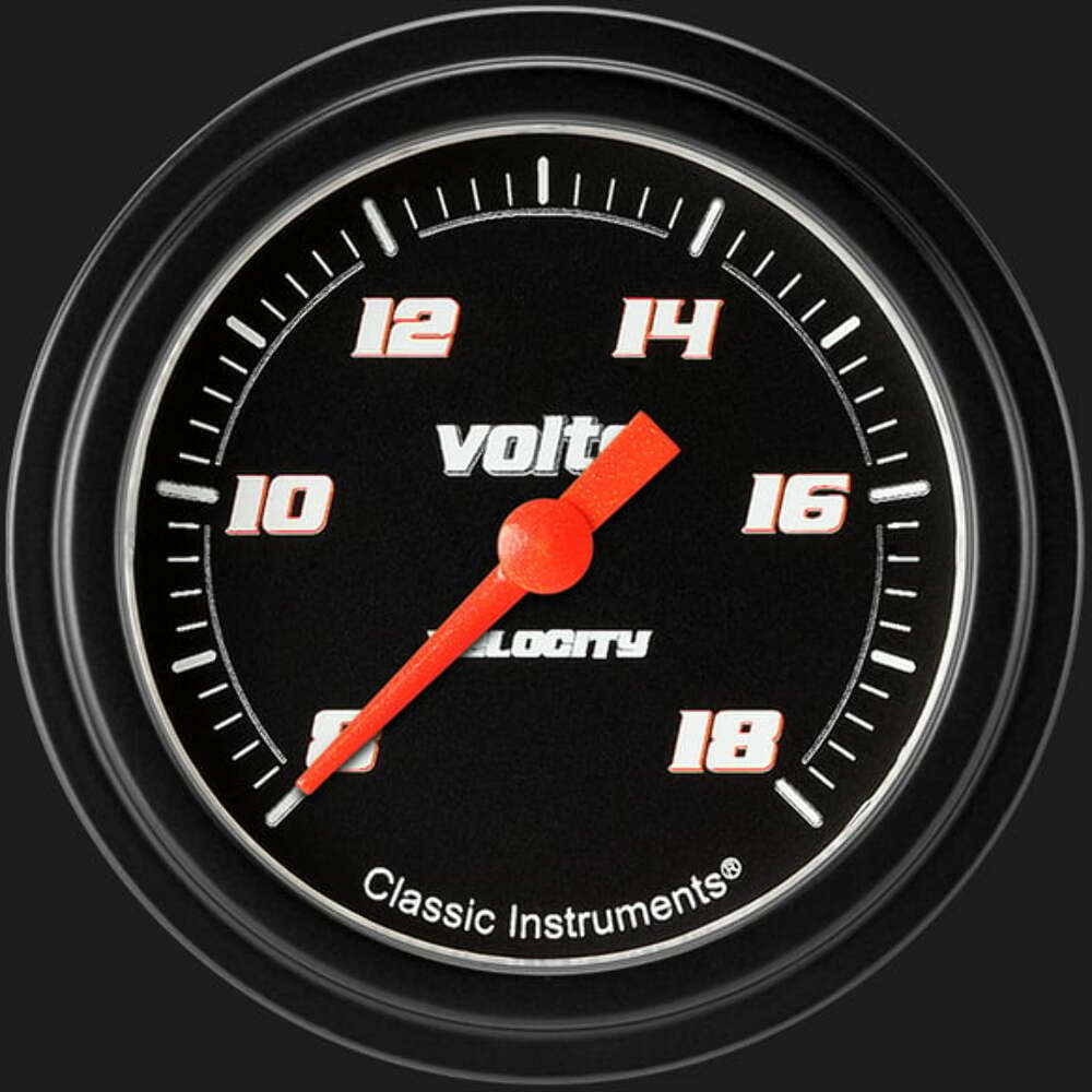Velocity Black2 5/8" Voltage Gauge VS330BBLF