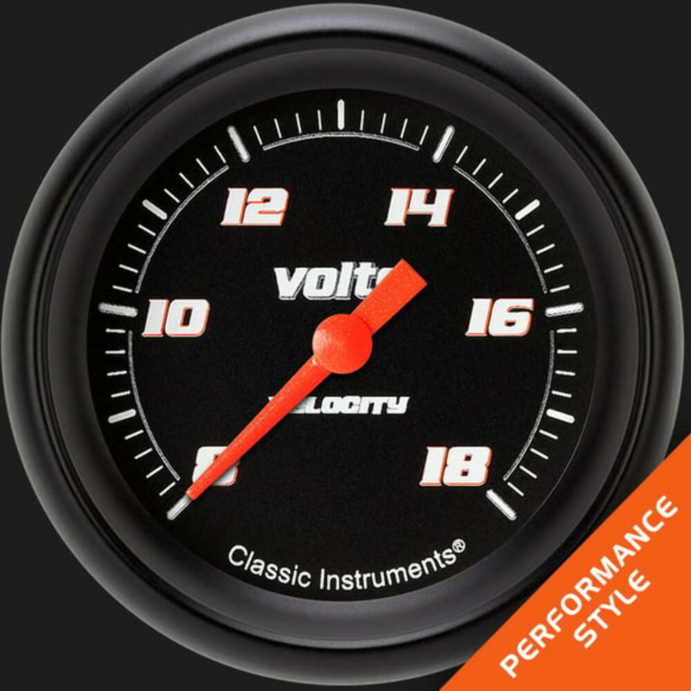 Velocity Black2 5/8" Voltage Gauge VS330BBPF