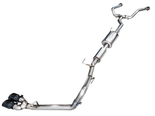 AWE Tuning 0FG Exhaust for 3rd Gen Toyota Tundra - Dual Diamond Black Tips (3015-33063)